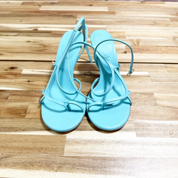 GIA BORGHINI Kora Strappy Heeled Sandal in Turquoise Blue Revolve $710 MSRP 39 - Picture 7 of 13